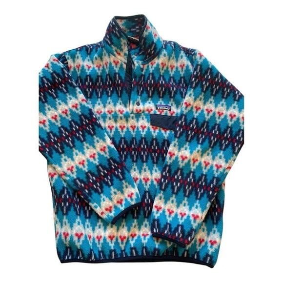 Patagonia Synchilla Snap-T Pullover Fleece Forest Carpet: Deep Sea Blue Men's S - Picture 1 of 5